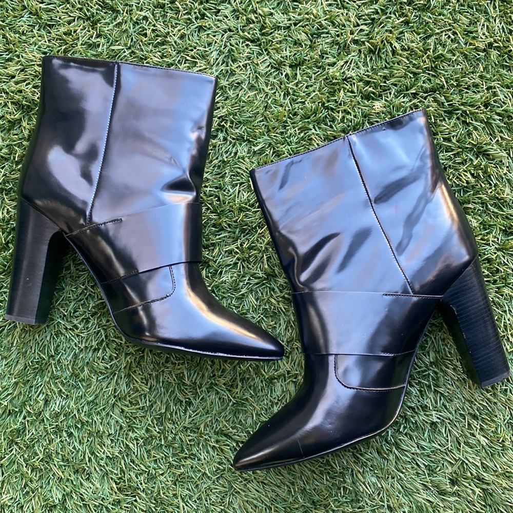 See by Chloe Patent Leather Gold Buckle Boots - Picture 2 of 14